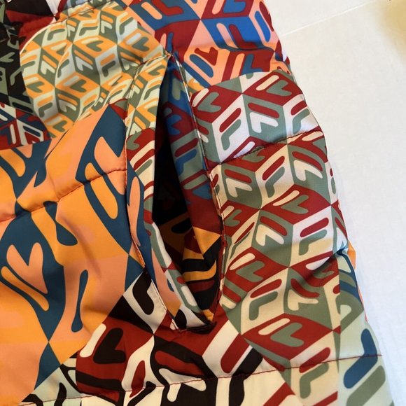 Fila Sz M Joanna Allover Print Coat/Jacket/Puffer Long Celebratory - Picture 10 of 16